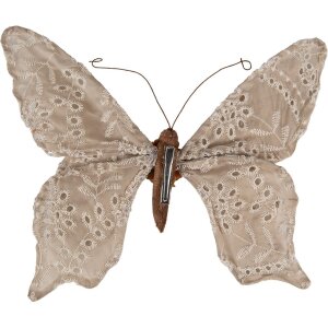 Clayre & Eef Deko Schmetterling Beige 28x4x22 cm...