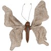 Clayre & Eef Декоративная бабочка в стиле кантри бежевая 33x6x31 см