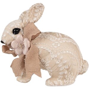 Clayre & Eef Deko-Kaninchen Beige 26x15x23 cm...