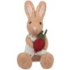 Clayre & Eef Декоративный кролик с редиской коричневый 10x10x19 см
