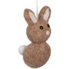 Clayre & Eef Dekoanhänger Kaninchen Braun Beige 6x7x12 cm Landhausstil