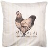 Clayre & Eef Kissenhülle RFL24 45x45 cm beige braun Huhn