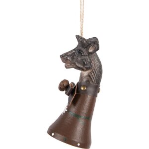 Clayre & Eef Deko Kuhglocke Retro Holz Eisen 7x8x15...