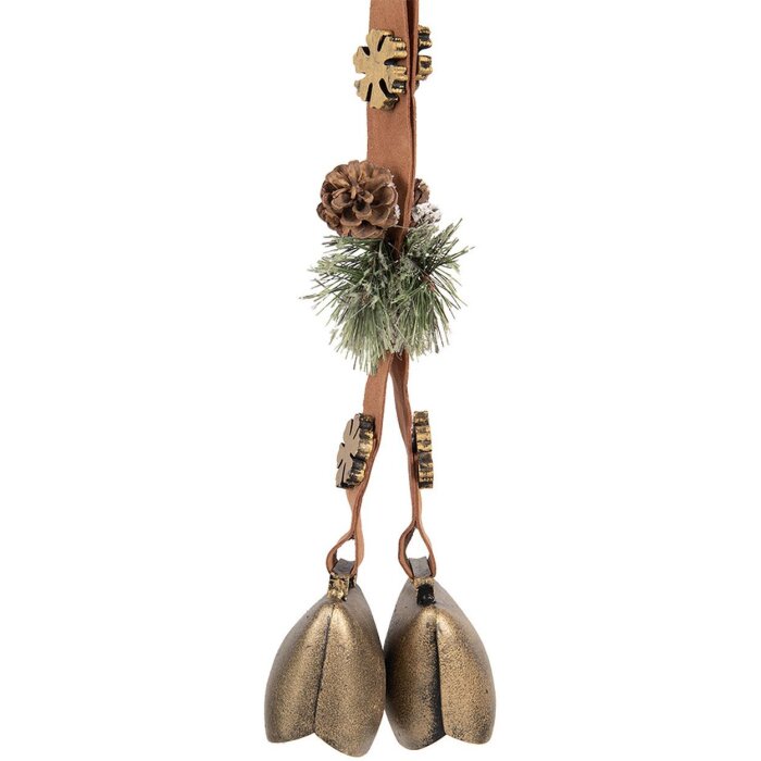 Дверной звонок Clayre & Eef в стиле кантри коричнево-зеленый 8x12x50 см