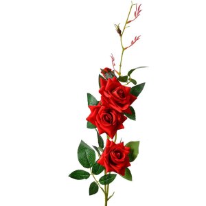 Декоративная ветка Clayre & Eef лепестки красной розы...