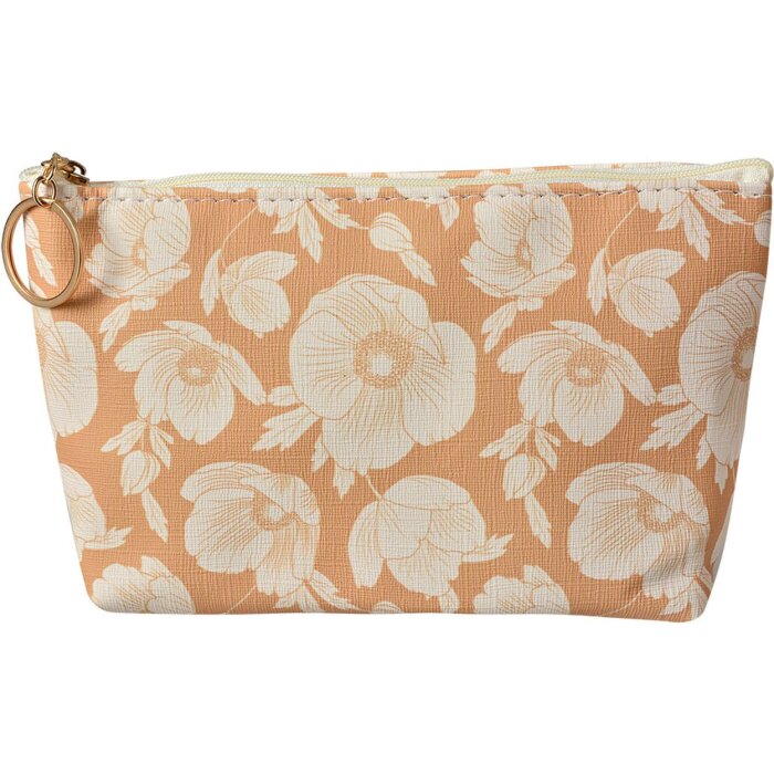 Juleeze JZTB0085 Kulturtasche Beige 21x5x13 cm PU mit floralem Design