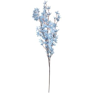 Clayre & Eef Dekozweig Blumen Blau 110 cm Kunststoff...