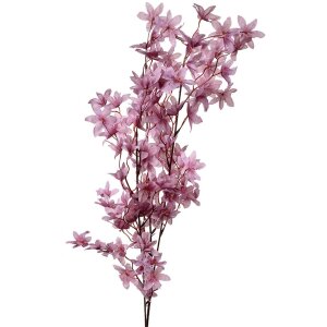 Clayre & Eef Deko-Zweig Blumen Violett 110 cm Kunststoff