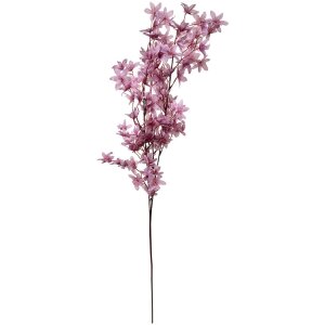 Clayre & Eef Deko-Zweig Blumen Violett 110 cm Kunststoff