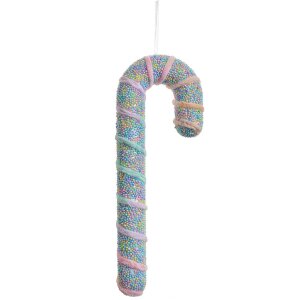 Clayre & Eef 66101L Dekoanhänger Zuckerstange Rosa 13x5x34 cm