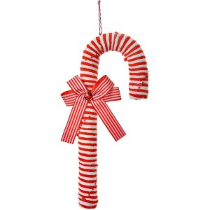 Clayre & Eef Christmas tag candy cane red white...