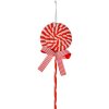 Clayre & Eef 66114R Anhänger Lollipop Rot Weiß 9x2x25 cm Kunststoff