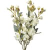Clayre & Eef Deko Zweig weiße Blumen 51 cm Kunststoff 10x10x51 cm