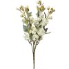 Clayre & Eef Deko Zweig weiße Blumen 51 cm Kunststoff 10x10x51 cm