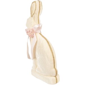 Clayre & Eef Deko-Kaninchen Beige 22x8x41 cm Textil...