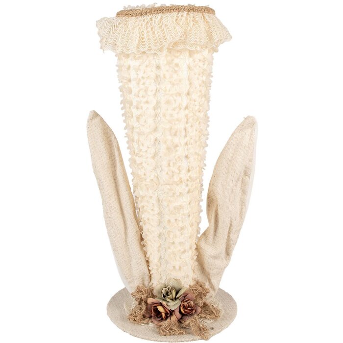 Clayre & Eef 65933 Deko-Hut Beige 20x20x45 cm Vintage Stil