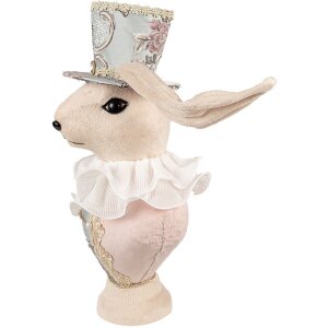 Clayre & Eef Deko Kaninchen Textil Beige Gold...