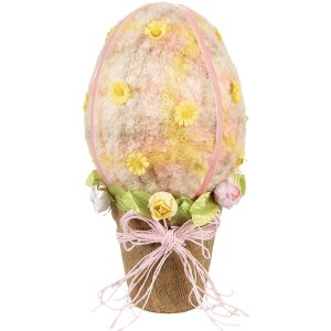 Clayre & Eef 65948 Deko Ei Rosa Gelb Ø17x33cm...