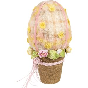 Clayre & Eef 65948 Deko Ei Rosa Gelb Ø17x33cm...
