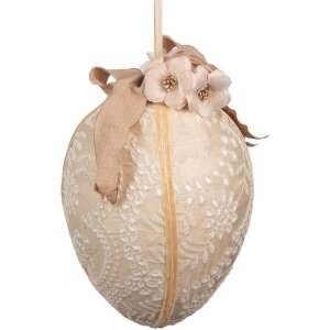 Clayre & Eef Hänge-Ei Ø 20x28 cm Beige...