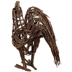 Clayre & Eef Deko Huhn Rattan Braun 34x15x39 cm...