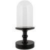 Clayre & Eef 6GL5059Z Стеклянная банка-колокол Ø14x34 см Прозрачный черный