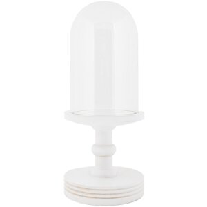 Clayre & Eef Glasglocke Ø17x40cm Weiß...