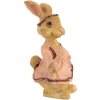 Clayre & Eef Декоративный кролик из полирезины коричнево-розовый 3x3x5 см Стиль кантри