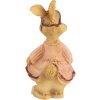 Clayre & Eef Декоративный кролик из полирезины коричнево-розовый 3x3x5 см Стиль кантри