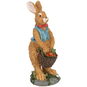 Clayre & Eef 6PR5721 Deko-Kaninchen Braun Blau 13cm...