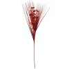 Clayre & Eef Deko-Zweig Rot 78 cm Glitzer Kunstpflanze für festliche Deko