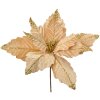 Clayre & Eef 66160 Weihnachtsdeko Blume Beige-Gold Ø36 cm