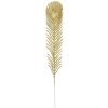 Clayre & Eef 66161GO Декоративное перо золотого цвета 42 см пластик с эффектом блеска