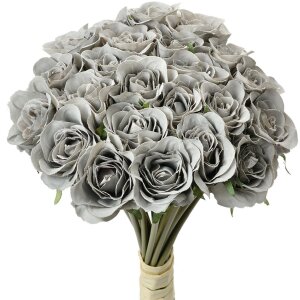 Clayre & Eef Blumenstrauß 24 Rosen Grau...