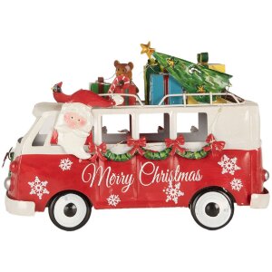 Clayre & Eef 6Y5855 Modellbus LED Rot Weiß...