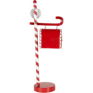 Clayre & Eef 6Y5857 Briefkasten Weihnachtsdeko Rot Weiß 20x12x51 cm