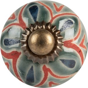 Clayre & Eef 66051 Türknopf Boho Grün...