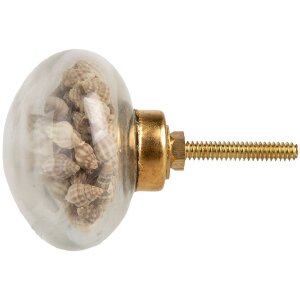 Дверная ручка Clayre & Eef стеклянная раковина декор...