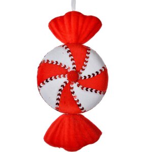 Clayre & Eef Weihnachtsanhänger Bonbon Rot...