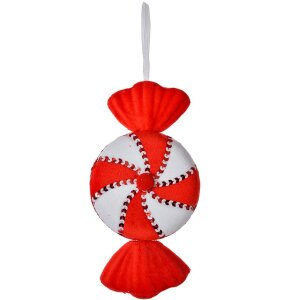 Clayre & Eef Weihnachtsanhänger Bonbon Rot...
