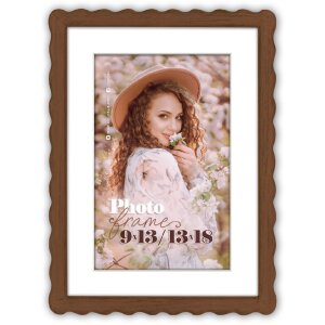 ZEP Holzbilderrahmen Lione Braun Natur 13x18 bis 30x40 Passepartout Vintage