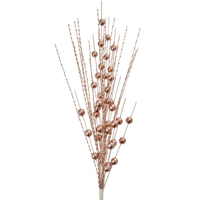 Clayre & Eef Рождественское украшение розовое 12x6x63 см пластиковая ветка с блестками