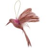 Clayre & Eef 66140 Украшение-подвеска Птичка розовая 10x4x10 см