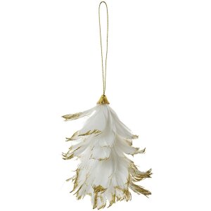 Clayre & Eef Hänger Blume Weiß-Gold...