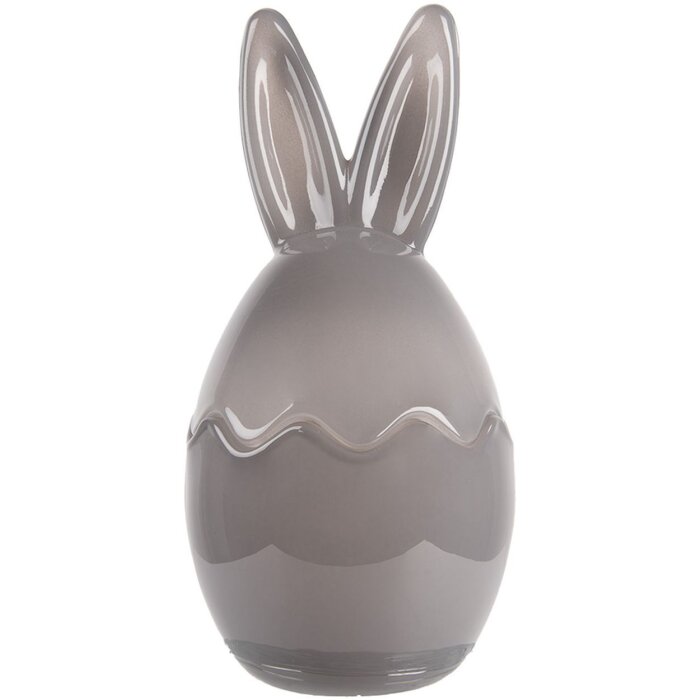 Банка для хранения Clayre & Eef кролик серый Ø9x17 см с крышкой стиль кантри