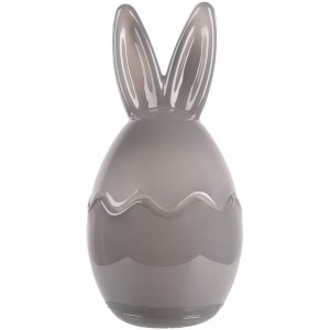 Clayre & Eef Vorratsglas Hase Grau Ø9x17cm mit...