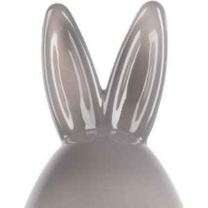 Clayre & Eef Vorratsglas Hase Grau Ø9x17cm mit...