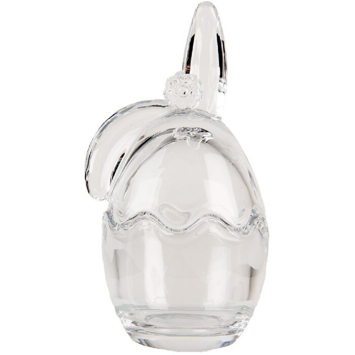Clayre & Eef 6GL4950 Vorratsglas Hase Klarglas 6x6x12 cm Landhausstil