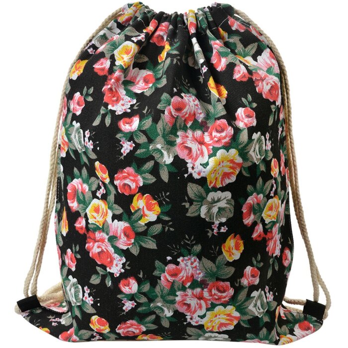 Juleeze JZBG0307 Rucksack Floral Chic Schwarz 34x1x43 cm