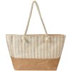 Juleeze JZBG0317 Сумка коричнево-бежевая 55x1x36 см полосатые ручки хлопок